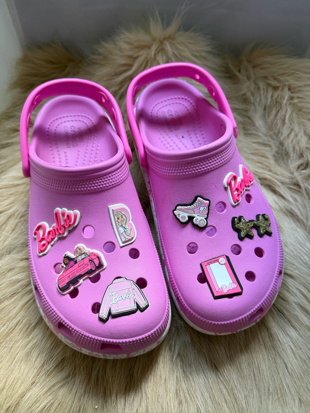 Barbie X Crocs Cutie Crush Clogs with Charm Accents Sz J6